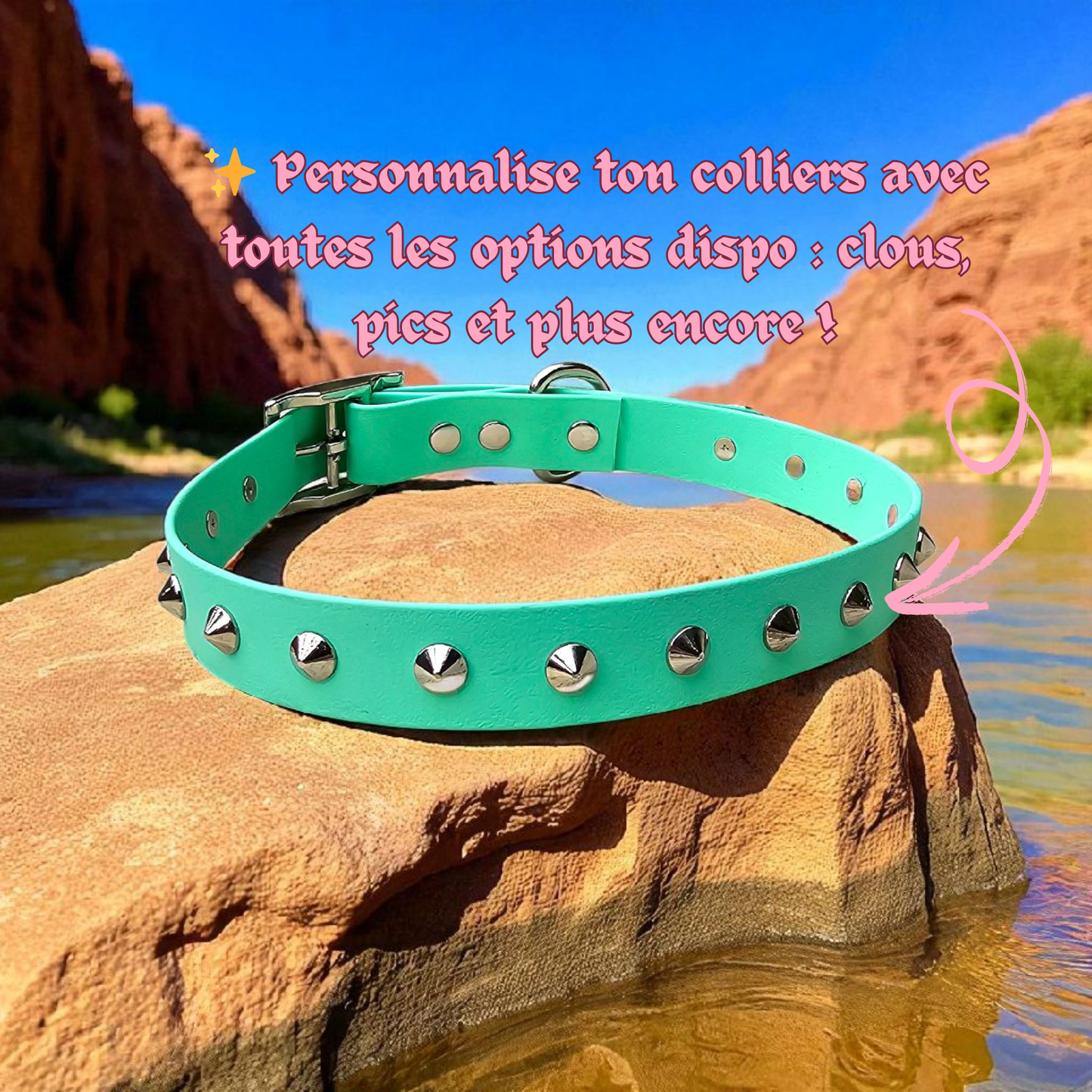 đ Soft Rebel âš â Colliers Ă  clous simple largeur